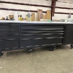 108 in. W x 24 in. D 9-Drawer Heavy-Duty Mobile Workbench 