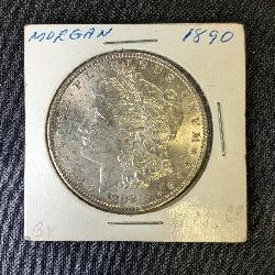 890 Morgan Silver Dollar, And 1922 Peace Silver Dollar, AU
