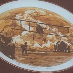 Signed Cantin “The Great Race” Etching Aviation Art Framed