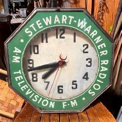 18IN. STEWART WARNER TV STORE CLOCK