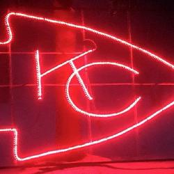 Hand Crafted Chiefs Rope Light Sign, 144