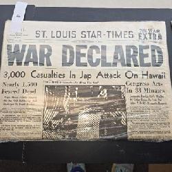 St. Louis Star -Times Dec 8 1941 War Declared