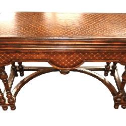 Lot 519:  Impressive John Richards 8 leg inlaid console table www.SouthJerseyAuction.com