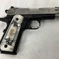 NIB Browning 1911 Black Label .380 ACP Pistol with Pearl Grips and Decorative Engravings