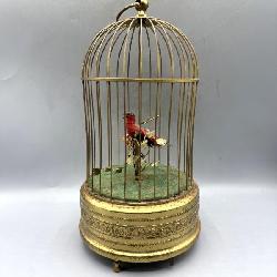 Lot # : 1 - W Germany Singing Bird in Cage Automaton