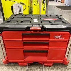 Milwaukee PACKOUT 22 in. Modular 3-Drawer Multi Drawer Tool Box Black/Red