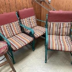 3 Lawn Chairs with Cushions