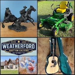 Bidding Ends Fri! ~Stunning *Online Only* Weatherford, TX (In-Home) Estate Auction! John Deere Zero Turn, Martin Guitar, Traeger Grill, Bose, Power Tools, Smart TV's, Leather Sectional & More!