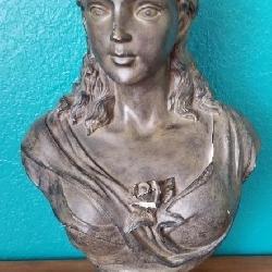N1 - VINTAGE BUST SCULPTURE OF YOUNG WOMAN 16
