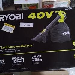 RYOBI 40V Vac Attack Cordless Battery Leaf Vacuum/Mulcher