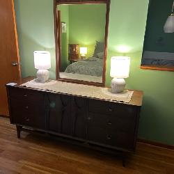 Mid-century  Broyhill chest& mirror