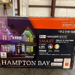 Hampton Bay 30 LED 50 ft. Plug-in Mini Integrated LED Novelty Permanent Outdoor String Light Starter Kit
