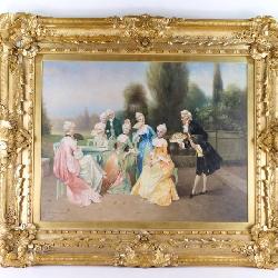 Oversized 19C Oil on Canvas! 