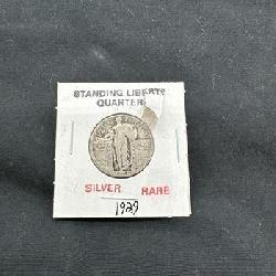 Standing Liberty Quarter Silver Rare 1929