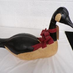 Large Vintage hand carved Goose