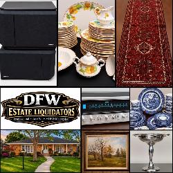 This Fri & Sat! Incredible Dallas Estate Sale! MCM, Vintage Fashion, Pioneer Audio, Persian Rugs, Collectibles, Appliances, Tools, Glassware, Antiques, Outdoor & Much More!