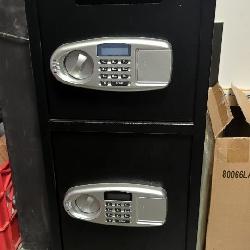Dual-Compartment Electronic Drop Safe With Keypad Entry