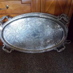 Large four handle tray