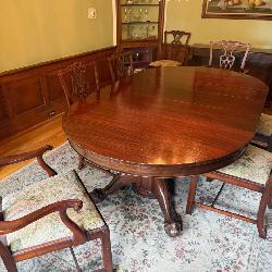 Baker Dining Table, Chairs