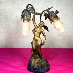 Art Nouveau Bronze Lamp