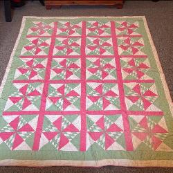 Vintage Hand-Pieced Quilt