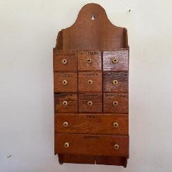 Vintage Wooden Spice Cabinet