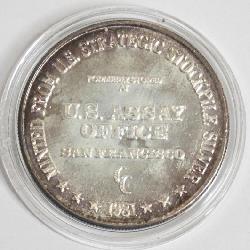 1981 SILVER COIN SANFRANCISCO, 1 TOZ USA ASSAY OFFICE