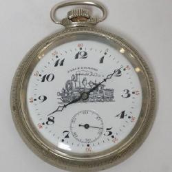BLACK DIAMOND RIALROAD POCKET WATCH GALMOR WATCH CO