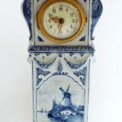 1019	RARE DELFT CLOCK CA 1893, APPROXIMATELY 14 1/2 IN