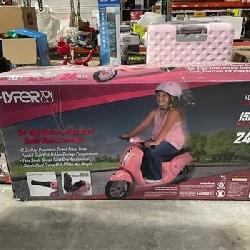Hyper Blush Retro Scooter 24 Volt Battery Powered Electric Scooter