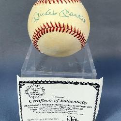 Mickey Mantle (HOF) Signed Baseball With COA From Stan The Man 