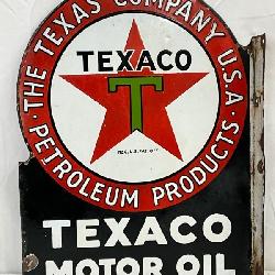 Early Texaco DSP Flange Sign, 18in x 23in