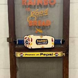 Rainbo Bread Door with Pepsi and 7UP Push Bars, 82 x 36 Inches