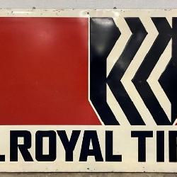 U.S. Royal Tires Emb.  Metal Sign with Wood Backing, 95×47 