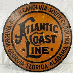 Atlantic Coast Line Round Metal Sign, 30 Inches