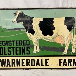 DS Metal Farm Sign W/ Registered Holsteins, 36x24 