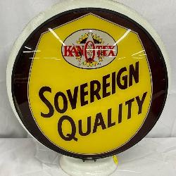 Kan-O-Tex Ripple Milk Glass Gas Globe with ‘Sovereign Quality’ Design, 16-Inch 