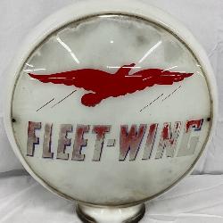 Fleet-Wing Milk Glass Globe , 16 inches
