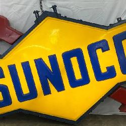 Sunoco Emb Plastic-Faced Arrow Sign, 84 x 44 Inches