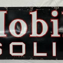 Porc. Mobilgas Self-Framed Gargoyle Sign, 86in x 22in