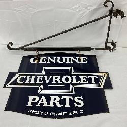 DS Porc. Chevrolet Dealer Sign with Bracket, 24in x 20in