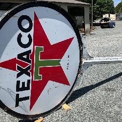 6ft. Porc. Texaco Pole Sign with Star Logo