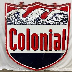 DS Colonial Porcelain  Shield Sign, 66in x 72in