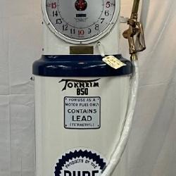 Tokheim 850 Clock Face Gas Pump Featuring PURE Oil Branding