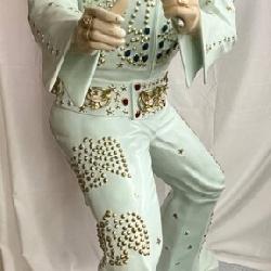 Elvis Presley Fiberglass Store Display with Studded Jumpsuit and Microphone, 5.5 ft. 