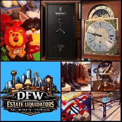This Fri & Sat! Incredible Dallas Estate Sale! Uranium Glass, Gun Safe, Fine Furniture by Baker, Henredon, Vintage Fashion, Unique Collectibles, Retro Toys, Outdoor, Tools, Hunting & More!