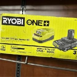 RYOBI ONE+ 18V Lithium-Ion 2.0 Ah Compact Battery and Charger