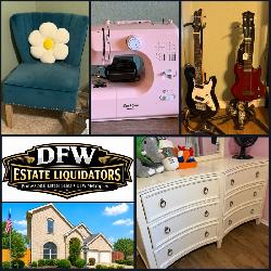 This Fri & Sat! ~Incredible Denton Estate Sale! Instruments, Sterling, Trek & Diamondback Bikes, Fashion, Sonos, Books, Tools, Appliances, Art, Lawn Care, Outdoor, Memorabilia & Much More!