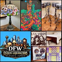 This Fri & Sat! ~Incredible Hurst Estate Sale! Marantz, Bose, Akai, Tiffany Lamp, Black-light Posters, Singer FW, Quilts, Afghans, Tiger Oak, Leather, Fine Furniture, Vintage, Collectibles & Much More
