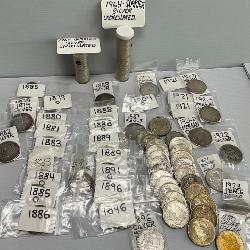 SILVER DOLLARS COINS AND QUARTERS